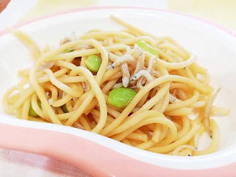 超簡単！レンジdeしらすと枝豆のパスタ